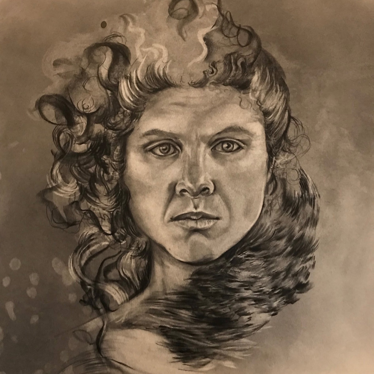 Charcoal portrait artwork